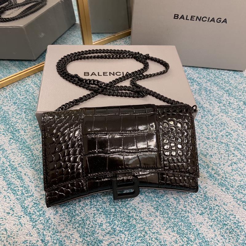 Balenciaga Bags 656050 crocodile patterned black buckle